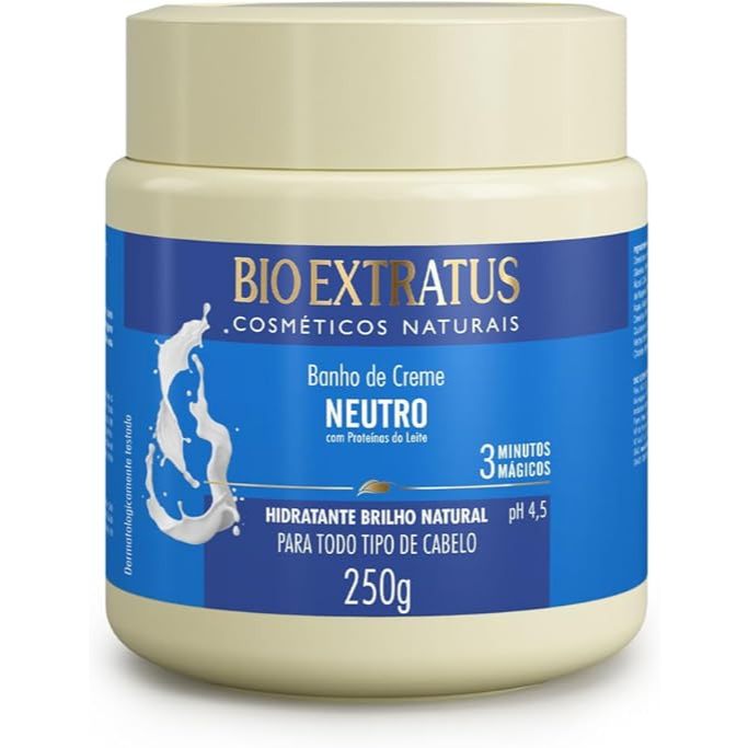 Banho de Creme Neutro Bio Extratus 250gr - Hidratante Brilho Natural