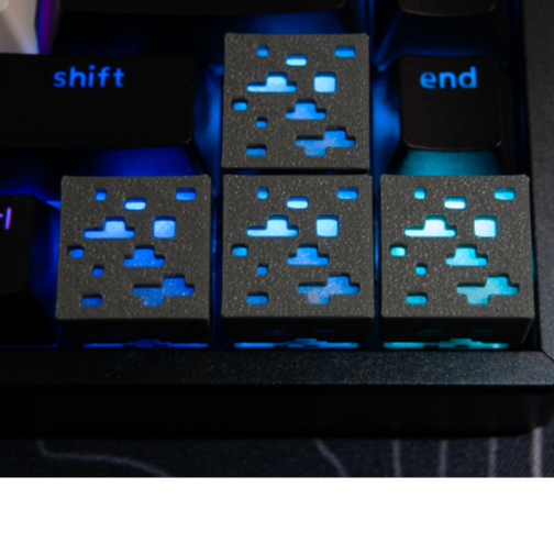 Kit Keycaps Minecraft para Teclado Mecânico Gamer Teclas WASD FPS Translucidas RGB Shine Through Kit Keycaps Minecraft para Teclado Mecânico Gamer Teclas WASD FPS Translucidas RGB Shine Through