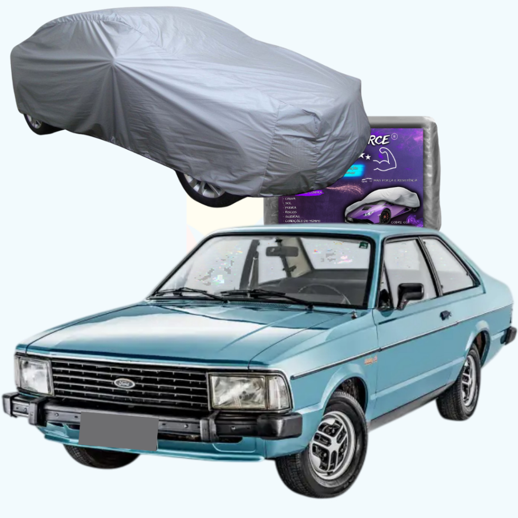 CAPA PARA COBRIR CARRO FORD CORCEL II COUPÉ 2 PORTAS 1977 A 1986 STANDARD LUXO GT GT-X IMPERMEÁVEL COM FORRO E SEM FORRO