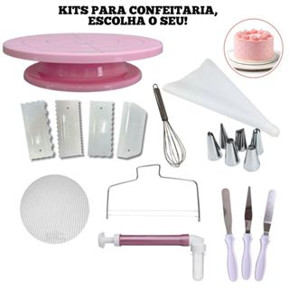 Kits Confeitaria Profissional Bailarina Giratória Raspador Espátula Saco de Confeitar Diversos Kits em Oferta na Shopee