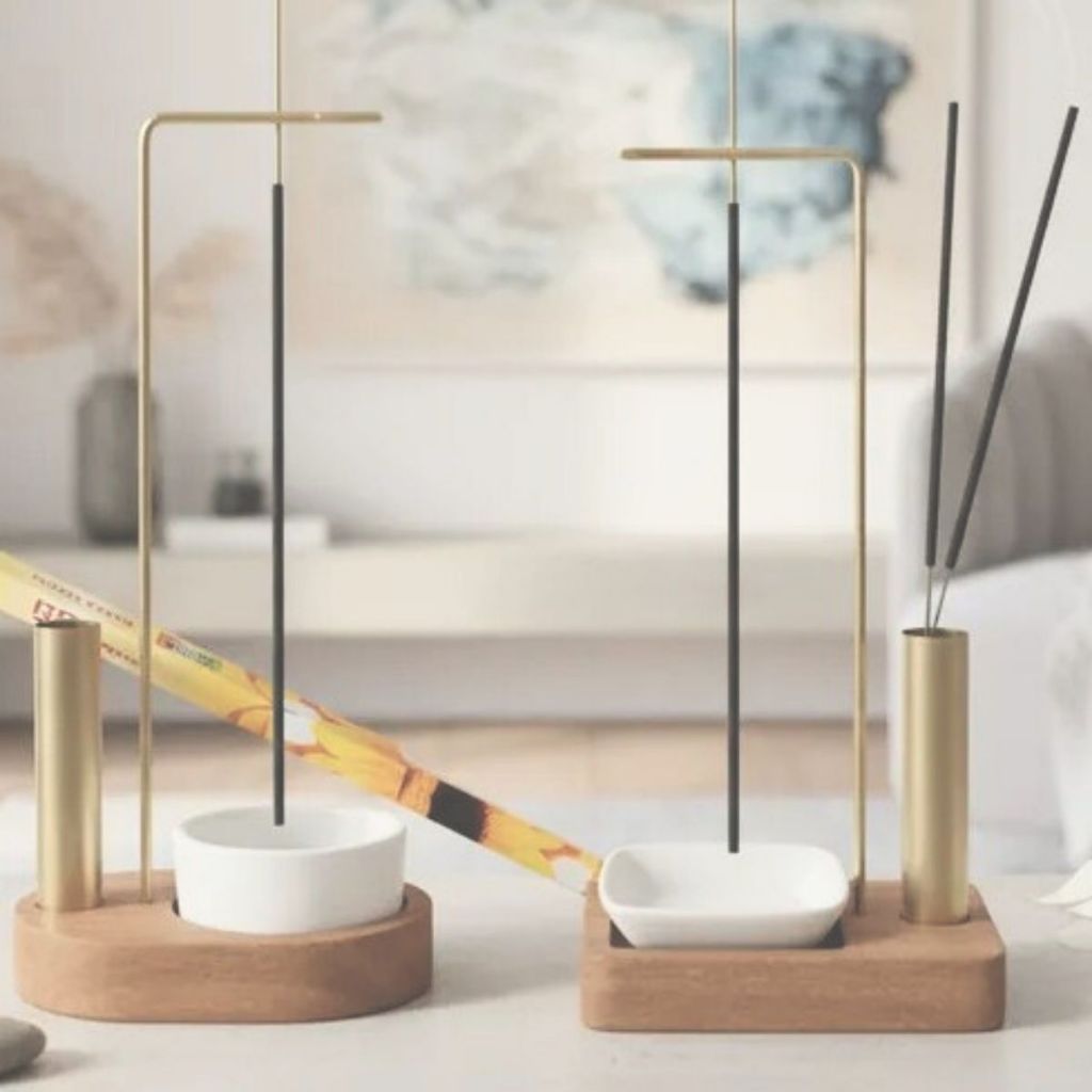 Imagem Incensário Porta Incenso Invertido Master Copo Porcelana Suporte para Insenso vertical queimador