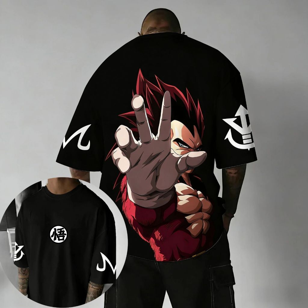 Camiseta Oversized Drago Bg Gokuy SSJ4 Aftersoul Unissex Plus Size P ao G6 100% Algodão