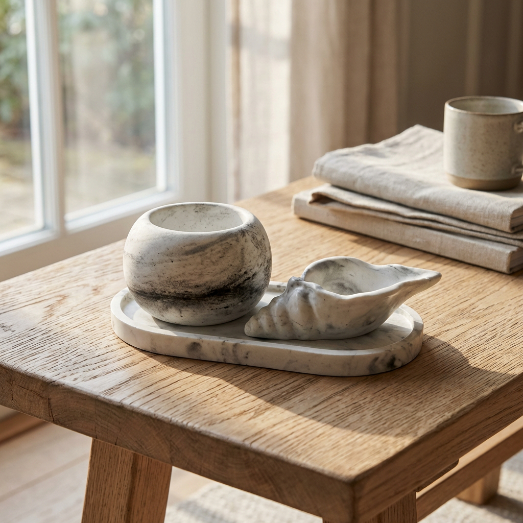 Bandeja Decorativa Vaso e Vela Aromática Cimento Branco Estilo Minimalista Enfeite Lavabo Kit 3 Pçs em Oferta na Shopee