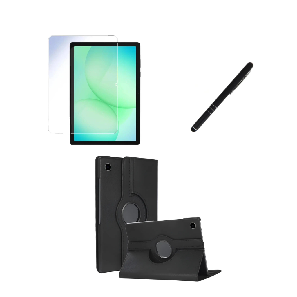 Capa Para Tablet Samsung Galaxy Tab A11+ Plus + Pelicula Vidro Preto 11 Polegedas