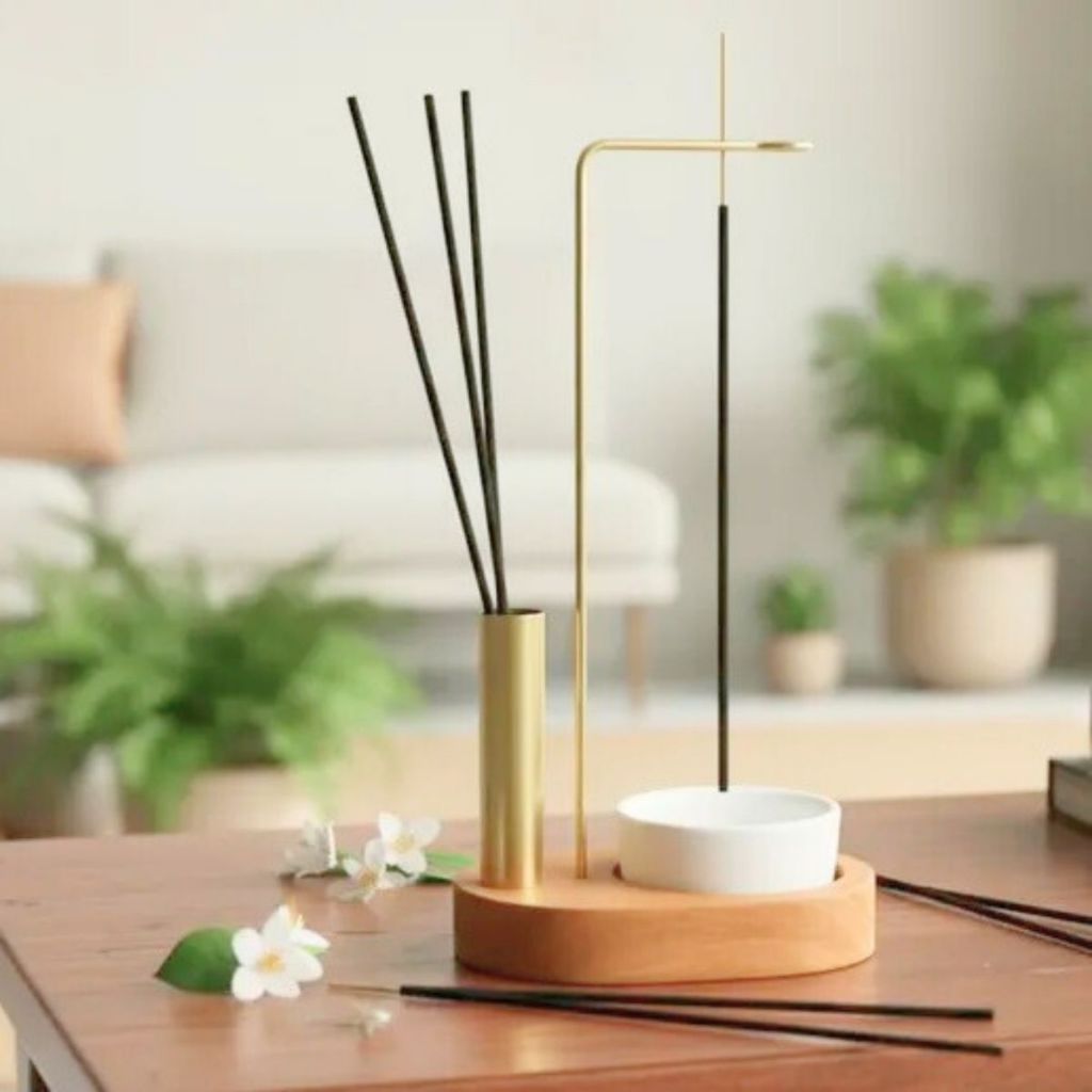 Imagem Incensário Porta Incenso Invertido Copo Porcelana Suporte Insenso Master Red cascata turíbulo aroma