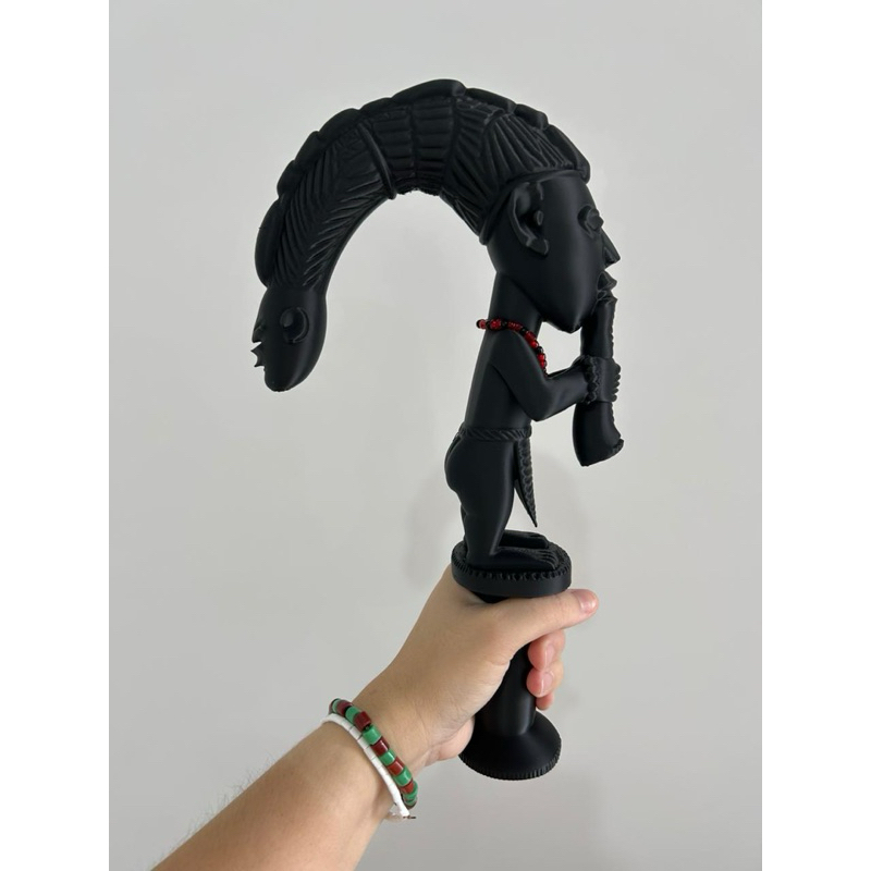 Ogo Esu - Ologo Exu de mão| Opa Exu |Escultura Imagem Africana3D - Ere Ogo Exu | Exu Lalu 33cm *NÃO É MADEIRA*