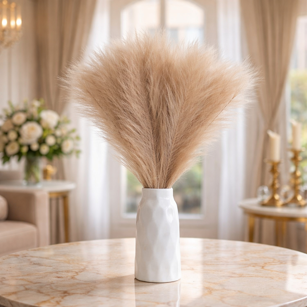 Capim Dos Pampas 12 unidades Decoração Loja Vaso Moderna Rustica Luxo em Oferta na Shopee