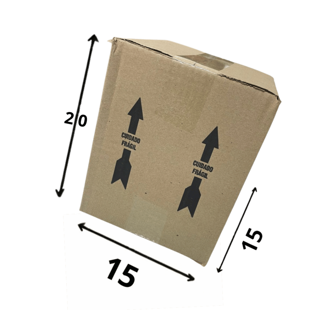 10 Caixas De Papelão 15x15x20 Cm Mercado Envios 150x150x200 Marrom-claro