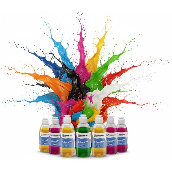 Corante Cosmético para Sabonetes e Cosméticos Artesanais e Profissionais pigmento liquido à base de água saramanil 100ml