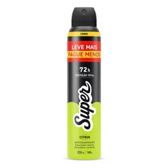 Desodorante Super Citrus 72h Aerossol Antitranspirante 250ml
