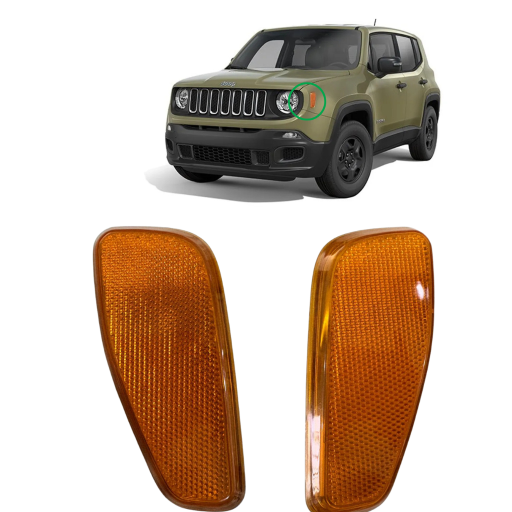 Pisca Lanterna Lateral Paralama Renegade 2015 a 2020 Unidade Refletor Olho de gato