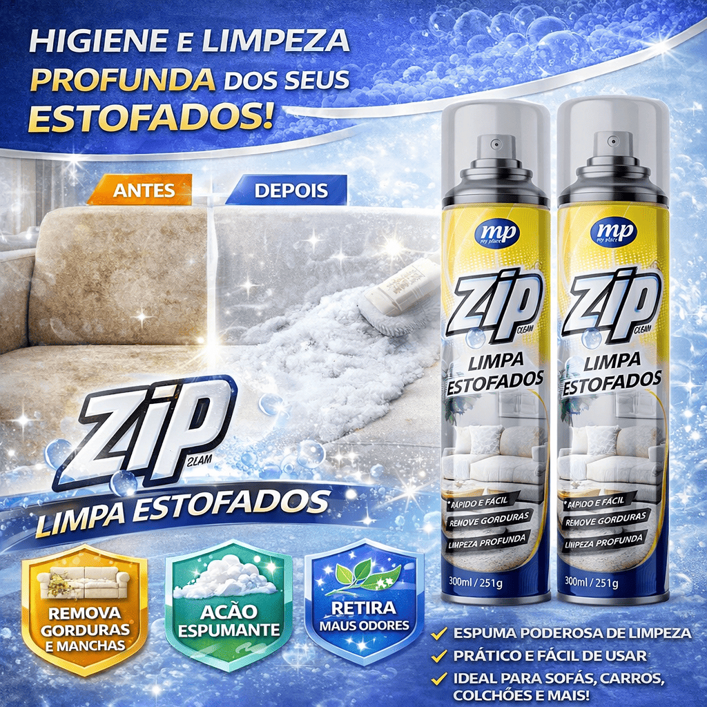 Limpa Estofados Spray Zip 300ml My Place Carro Sofá Tapete Colchão Almofada em Oferta na Shopee