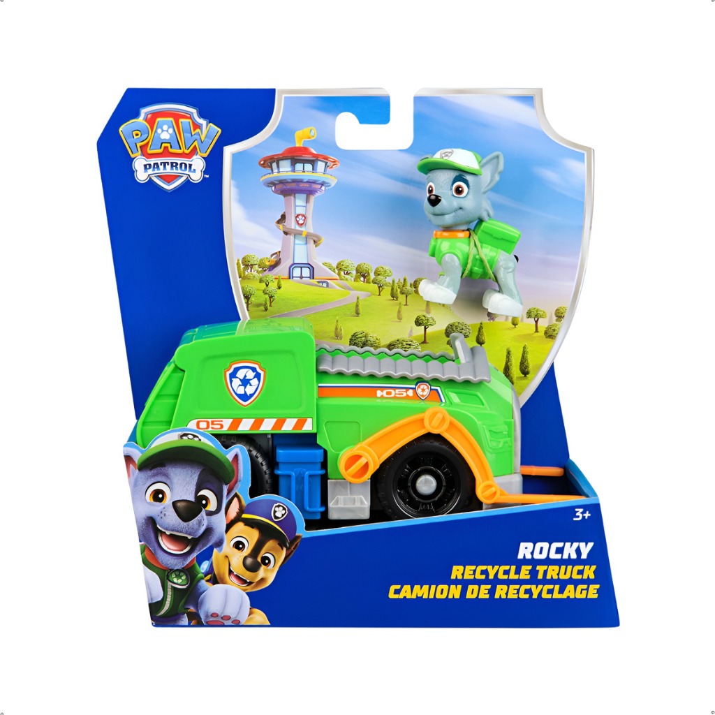 Patrulha Canina Boneco Brinquedo Veiculo Solido Rocky