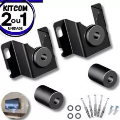 Kit Suporte TV Universal 1 ou 2 unidades Fixo para Televisão e Monitor até 85' Parede ou Paniel