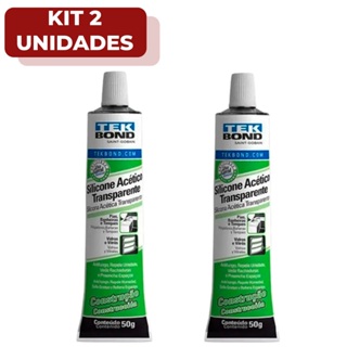 Silicone Acético Transparente Vedação 50g Construção Reformas Multiuso TekBond em Oferta na Shopee