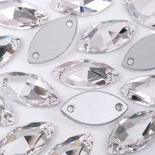 CHATON (  NAVETE COSTURA ) 7 x 15 mm CRISTAL