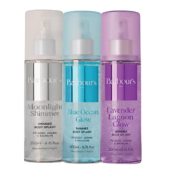 Kit 3 Body Splash Shimmer com Brilho Lavender Blue Moonlight Barbour's 200ml