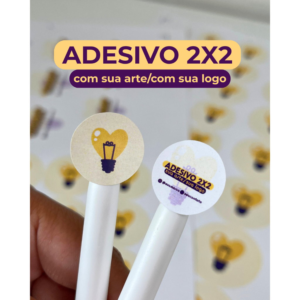 1000 ADESIVOS 2X2 PERSONALIZADOS