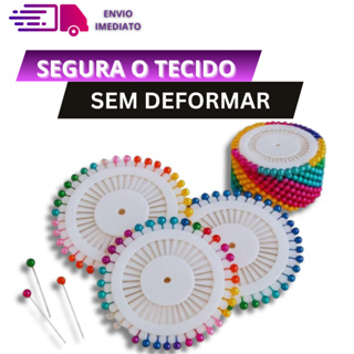 Alfinetes Fino De Costura Cabeça Colorida Rolos Para Costuras Marcações Carnaval Artesanato em Oferta na Shopee