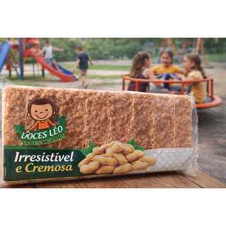 PAÇOCA CASEIRA CREMOSA DE AMENDOIM EM TABLETE 360G DOCES LÉO em Oferta na Shopee