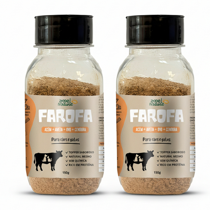 Kit 2 Saborizante Pet 100% Natural para ração de Cachorro e gato Carne Bovino 150gr cada Ame Nature