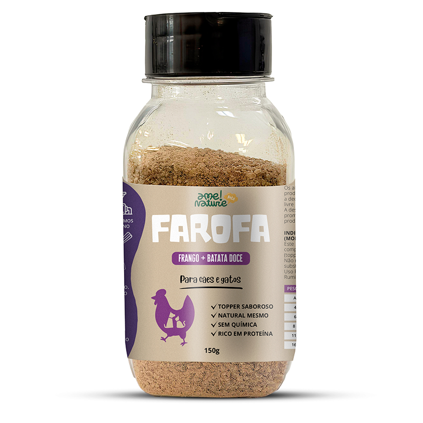 Saborizante Pet 100% Natural para ração de Cachorro e gato Sabor Frango 150gr Ame Nature