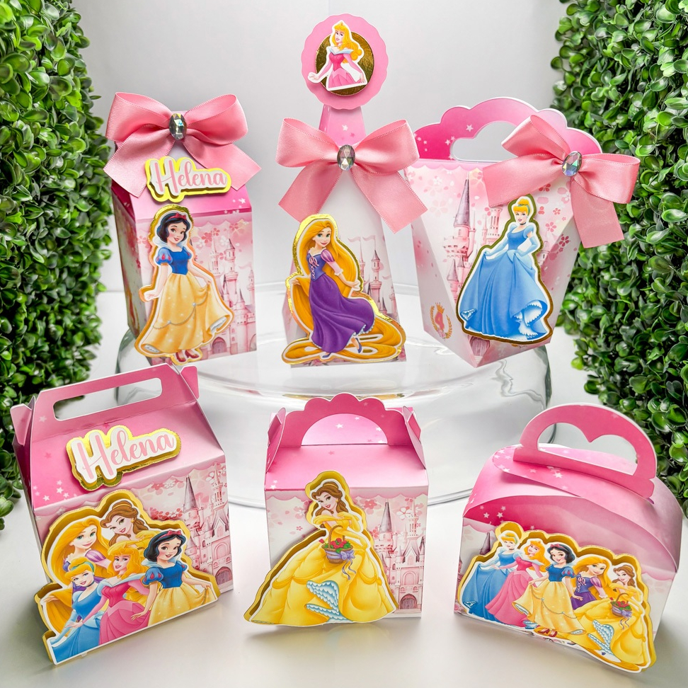 PEGUE E MONTE - Kit Festa Personalizados PRINCESAS CLÁSSICAS Lembrancinhas Caixinhas para festa -  FAZEMOS OUTROS TEMAS