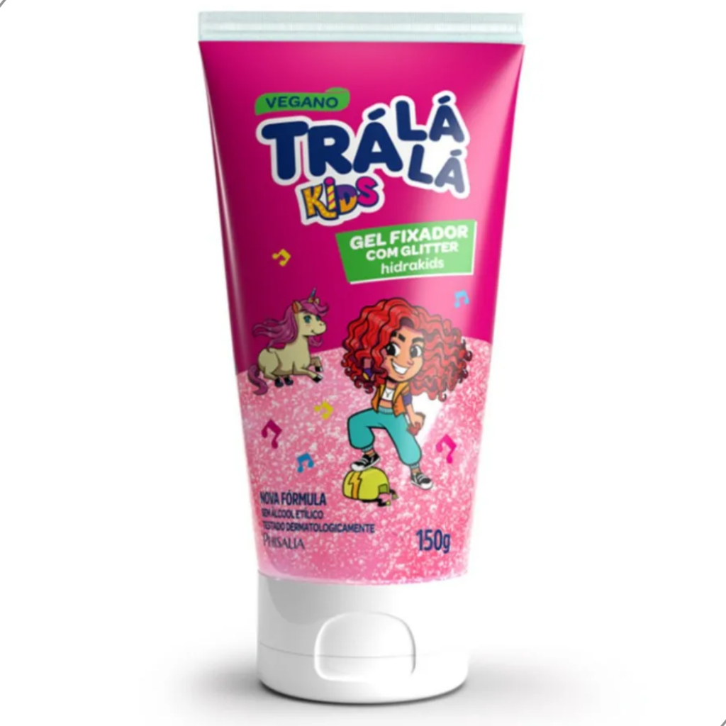 Trá Lá Lá Gel Condicionante Com Glitter Personagem Kids Rosa 150g em Oferta na Shopee