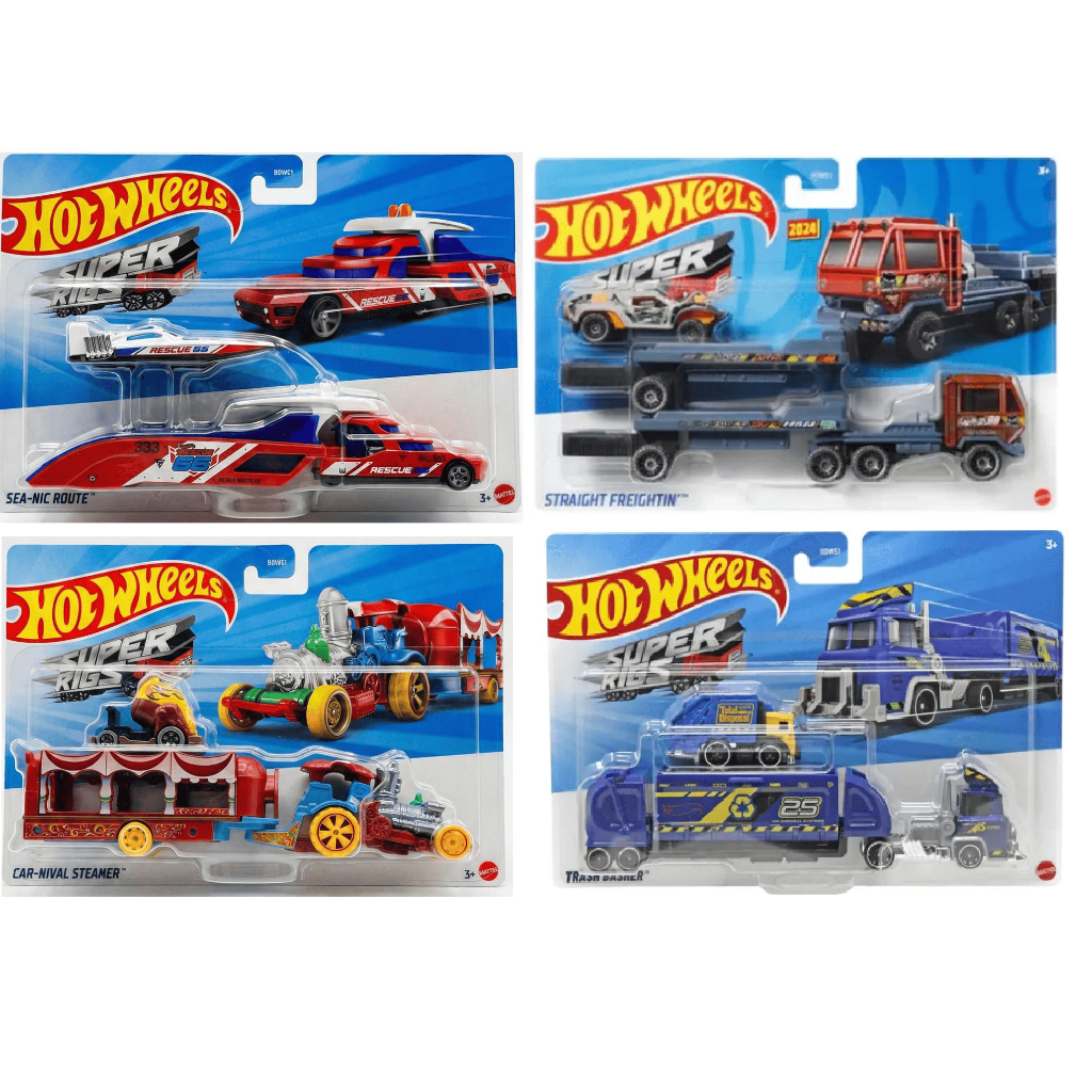 Hot Wheels Miniatura Caminhão Transporte BDW51 – Super Rigs /Super Prataforma Mattel 2026