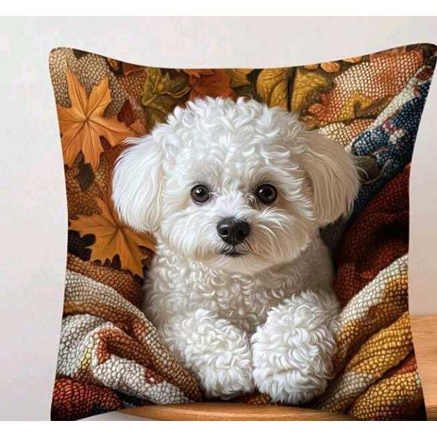 Capa De Almofada 1 pç Decorativa Estampa Pets Gato Cachorro Cavalo 45x45 com zíper lançamento!! exclusivos. em Oferta na Shopee