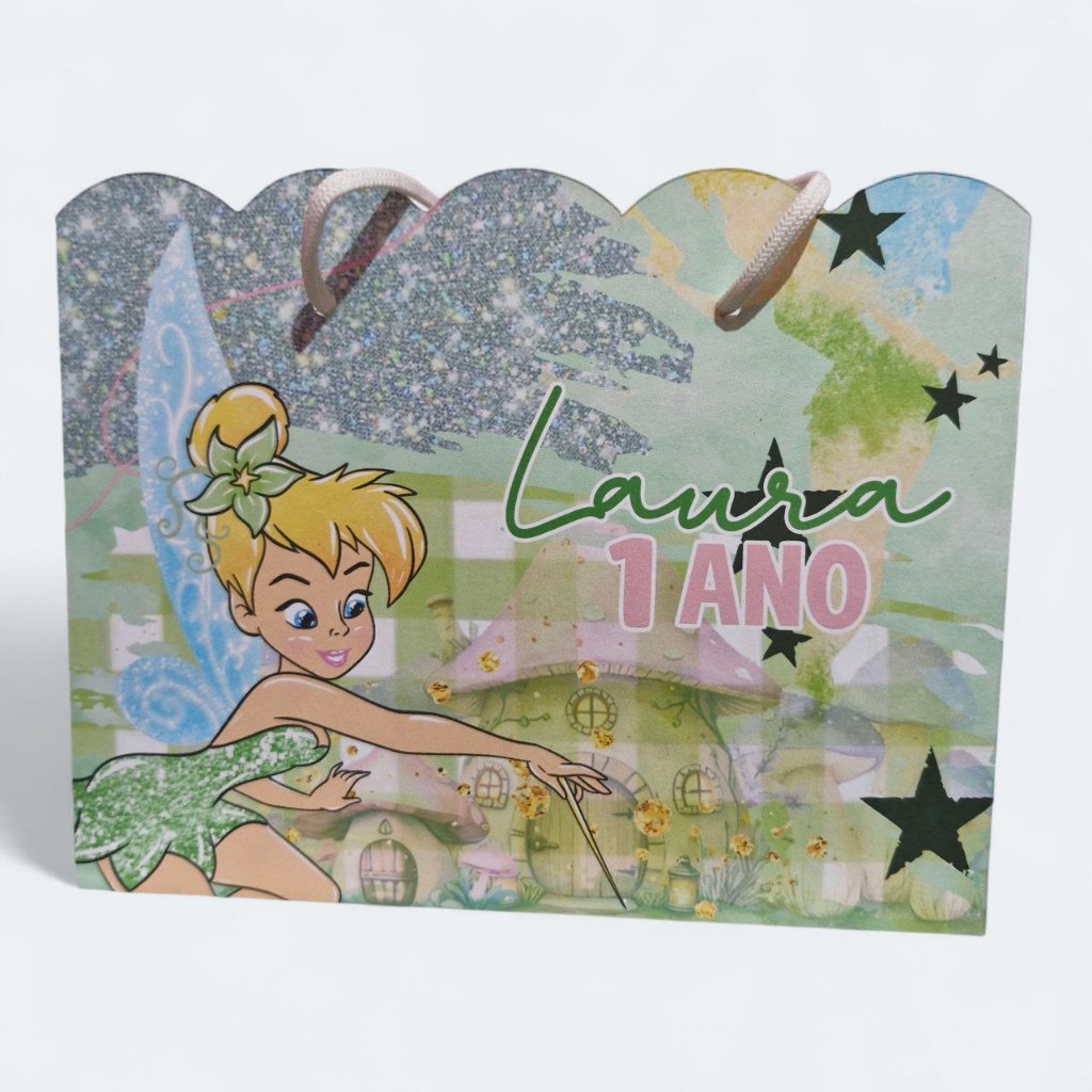 40 SACOLINHA PERSONALIZADAS SININHO - PEGUE E MONTE - Sacolinha | Lembrancinha | Mimos | Aniversário TINKERBELL SININHO