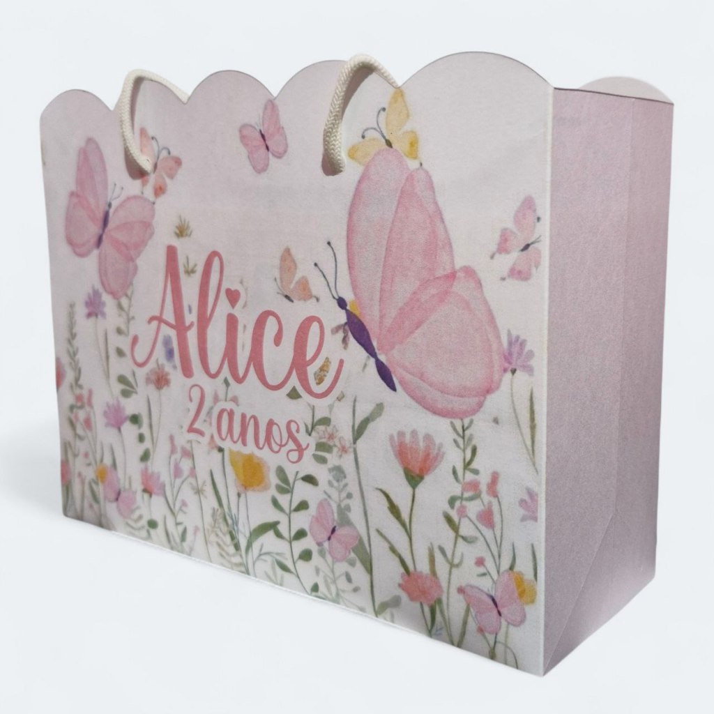 40 SACOLINHA PERSONALIZADAS BORBOLETAS - PEGUE E MONTE - Sacolinha | Lembrancinha | Mimos | Aniversário BORBOLETAS