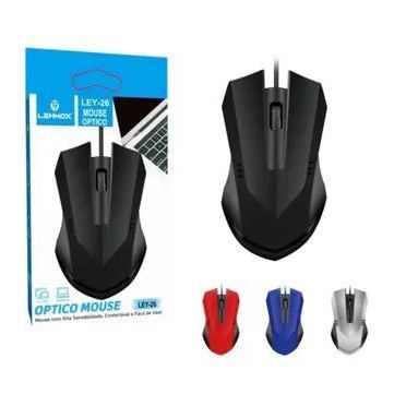 Mouse Com Fio Ergonômico com Receptor USB, Alta Precisão e Clique Silencioso, Ideal para Notebook e PC, Conforto para Lo