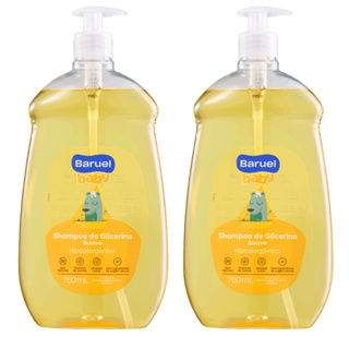 kit 2 Shampoo Baruel Baby Glicerina Suave 750ml cada em Oferta na Shopee