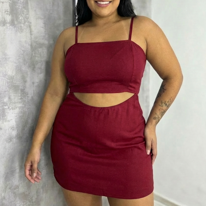 Macaquinho Feminino Plus Size Estilo Alfaiataria Jardineira Tamanho Grande Moda Feminina G e GG