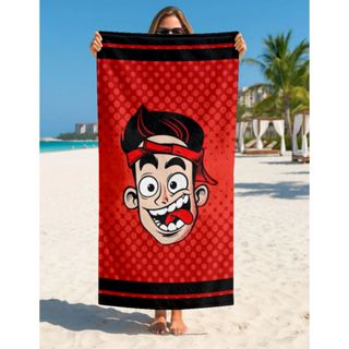 Toalha de Banho Praia Grande Temática Enaldinho 1,40x70cm em Oferta na Shopee