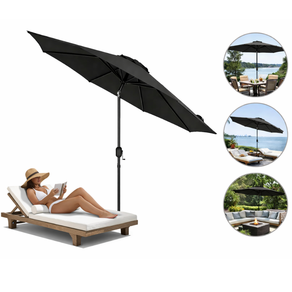 Ombrelone Articulado Guarda sol Redondo 3,00 Metros Sombreiro Piscina Praia Sol Gigante Central em Oferta na Shopee