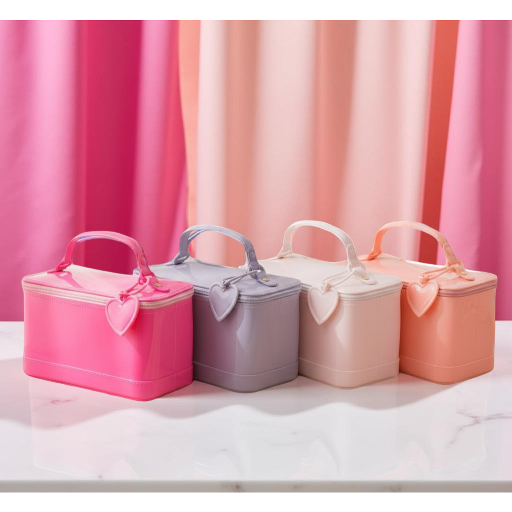 Bolsa Baú Feminina Pequena Estruturada com Coração Design Moderno ShoppingFree.78