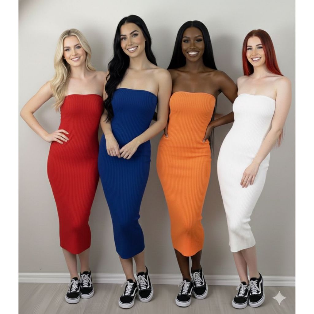 Vestido Midi Tomara que Caia Canelado - Seu Look Perfeito para Toda Ocasião em Oferta na Shopee