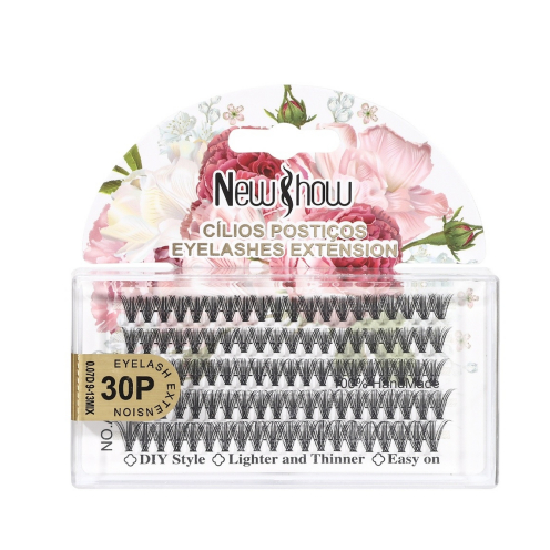 New Show Cílios Tufos Sem Nó DIY 12P/20P/30P/40P/SH076/SR116 EYELASH Extensão de Cilios Alongamento em Oferta na Shopee
