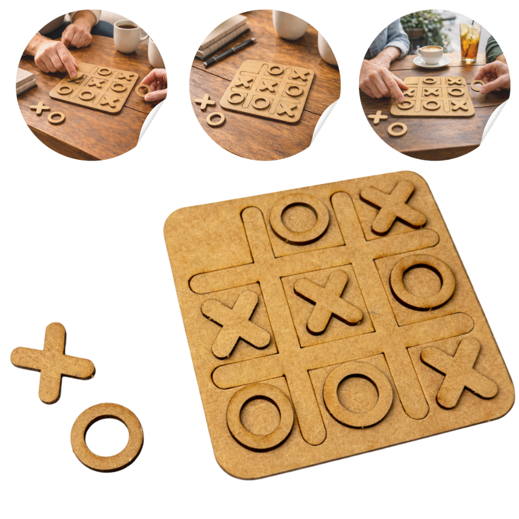 Kit 50 Jogo Da Velha 10x10 Tabuleiro Brinquedo Educativo Presente Lembrancinha infantil escolar MDF em Oferta na Shopee