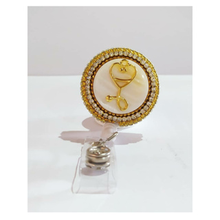 Porta Crachá com estéto personalizado com strass em Oferta na Shopee