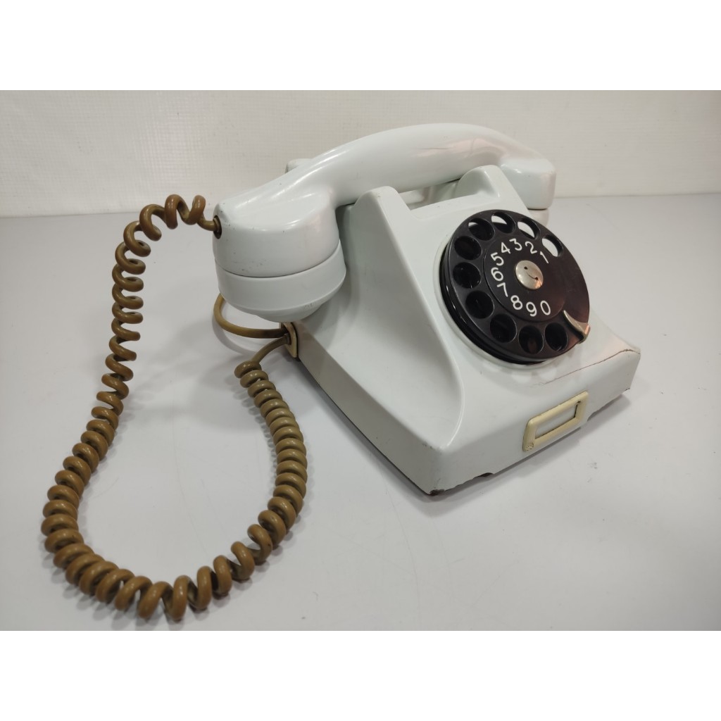 Telefone Baquelite Antigo Mesa Disco Retro Original 2je Branco (Usado)