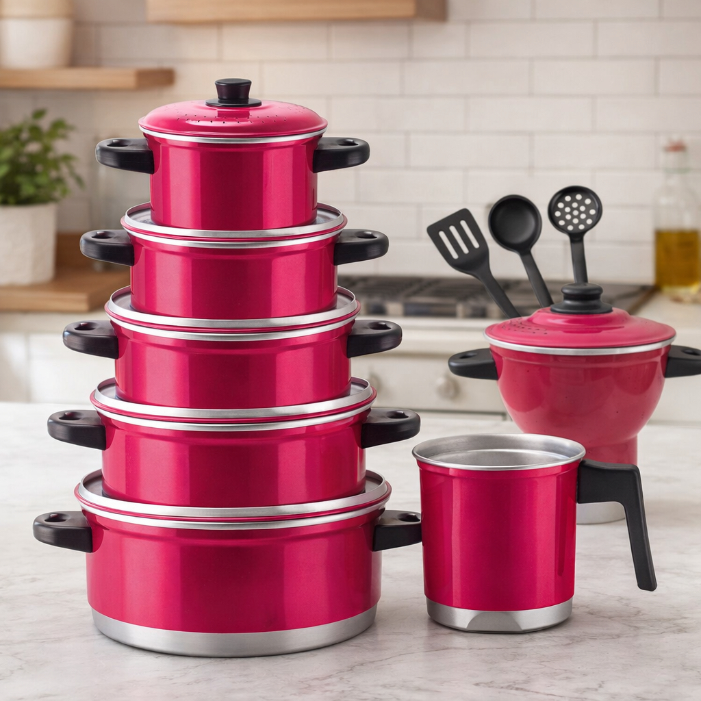 Conjunto de Panelas 10 Peças Alumínio com Cuscuzeiro, Leiteira e Brinde em Oferta na Shopee