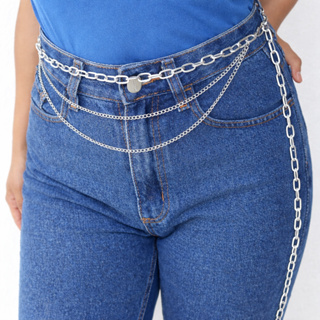 Cinto De Corrente Metal Três Volta Grosso Moda Plus size Fashion em Oferta na Shopee