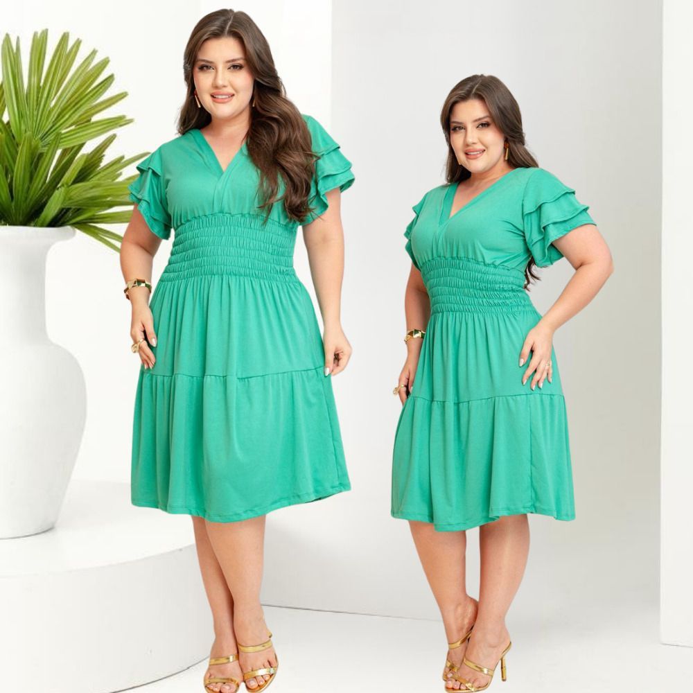 Vestido Feminino Midi Casual Manga Curta 3 Marias  Moda Evangelica Plus Size Para Congresso em Oferta na Shopee