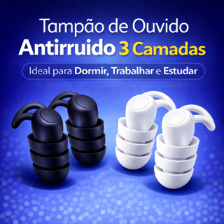 Protetores Auriculares 3 Camadas Tampão de Ouvido Para Dormir Estudar Natação Trabalho em Oferta na Shopee