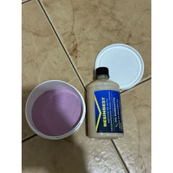 Resinbest 500ML + 500G Rubino Rosa malha 400. (Cor da cola pode trocar no chat)