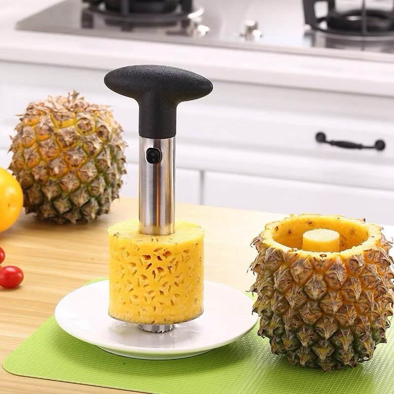 Descascador Cortador De Abacaxi Espiral Aço Inox e Plástico