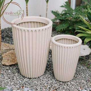 Vasos de Plantas Flores Decorativos Grande Coluna Romana Canelado P PP Interior Exterior Polietileno em Oferta na Shopee